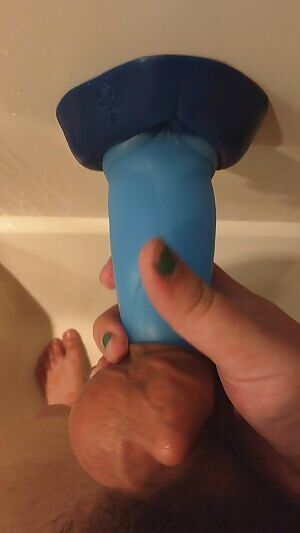 Kona's pointy tip is perfect for playing with my foreskin!