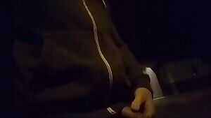 Jacking in crotchless leggings at night