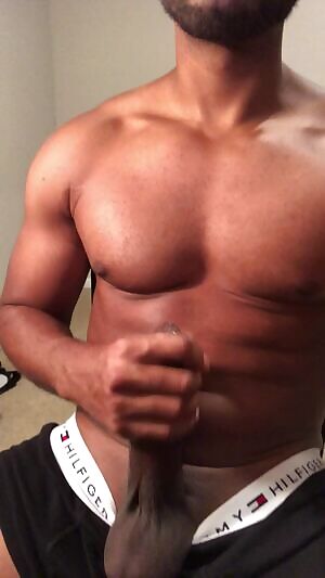 Milking my big black cock