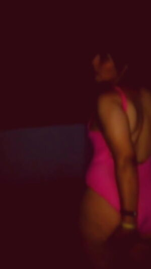 With my girlfriend at a public pool after it got dark