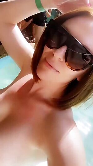 42 yo MILF with her tits out at a party