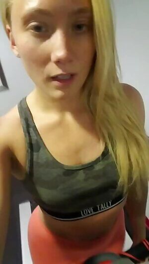Getting all sweaty on the treadmill