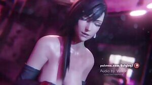 Tifa giving a handjob