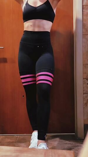 Stripping before her shower