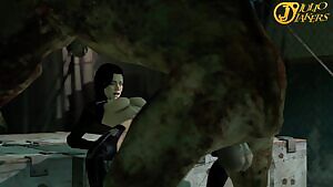 Miranda gets fucked deep by a massive beast {Mass Effect}