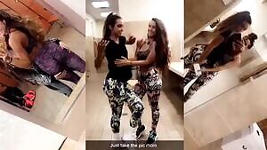 Ass and tits groped by her sister