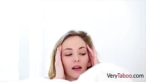 Blonde Sister Sneaks Up & Fuck Brother- Angel Smalls