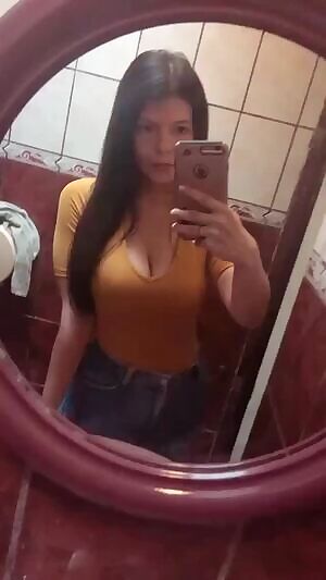 Coworker flaunting her cleavage made me explode!