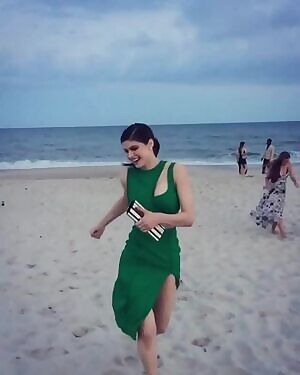Happiness is watching Alexandra Daddario bounce around.