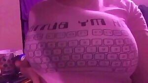not even my favorite XL shirt can cover these melons:(