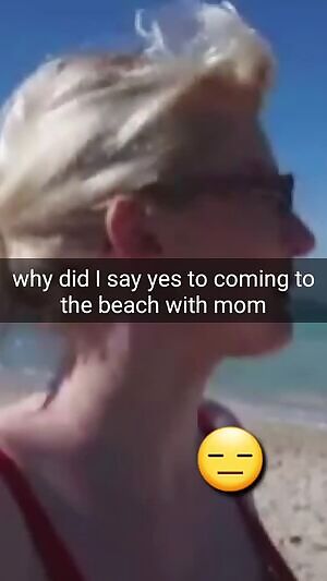 Beach trip with mom was fun