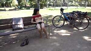 Flashing my tits and naked in public