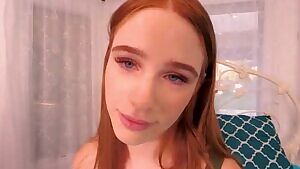 Red haired blue eyed beauty