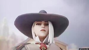 Ashe demechs D.VA and uses her rifle to unload tons of DPS to finish the job. By Netfuta