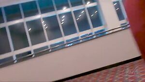 Blonde Girlfriend Having Public Risky Sex on a Movie Theater