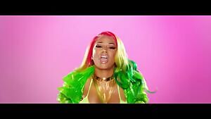 Nicki Minaj playing with her tits