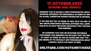 Hotkinkyjo XO speculum balls, extreme deep anal dildo & prolapse