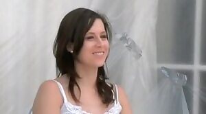 Beautiful Heather gets decorated with 4 custard pies