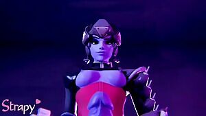 How it would feel to swallow Widowmaker's gorgeous purple cock