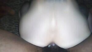 Skinny white girl impaling herself on bf BBC