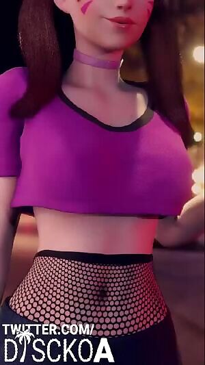 D.va Teasing Her Boobs