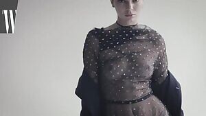 Kendall see-thru dress . Showing Pretty nipples whole shooting in w magazine Korea