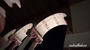 Campus flashing after dark.