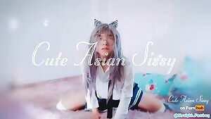 Cute Little Sissy Cat With Dick In Converse Shoes