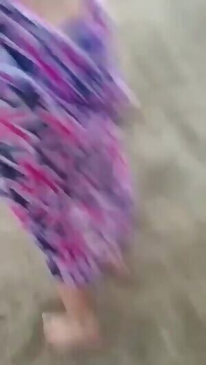 Giving blowjob during beach party