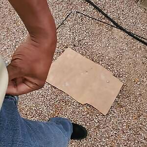 Taking a piss on the wall