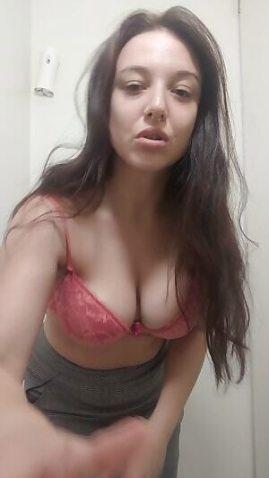 Showing off my big areolas in the work bathroom...