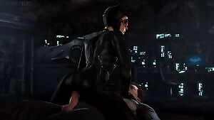 Catwoman Riding Batman