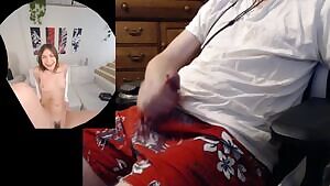 Huge load to VR porn