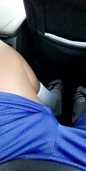Hope my driver can’t see my dick. I’m so damn horny.