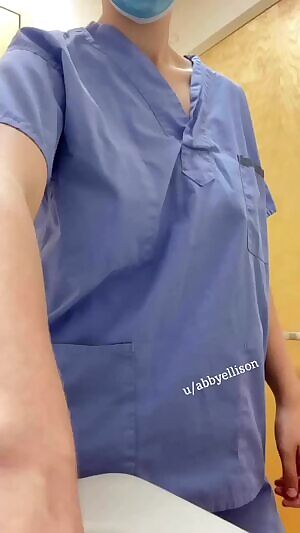 These size small scrubs look like bags on me. And they’re hiding a surprise;)