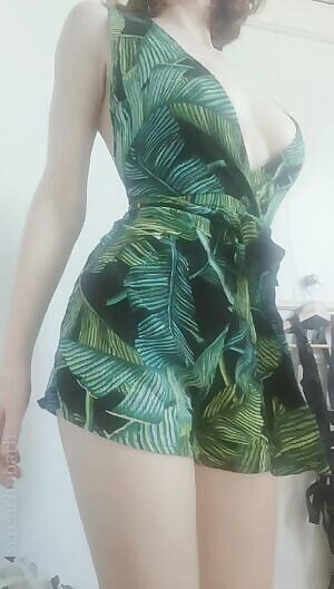 This dress might hold my boobs down, but it sure doesn't hold them in 😋