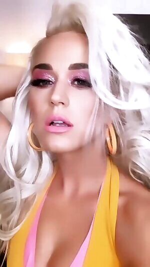 Katy Perry getting ready for her male only fan meet-up.